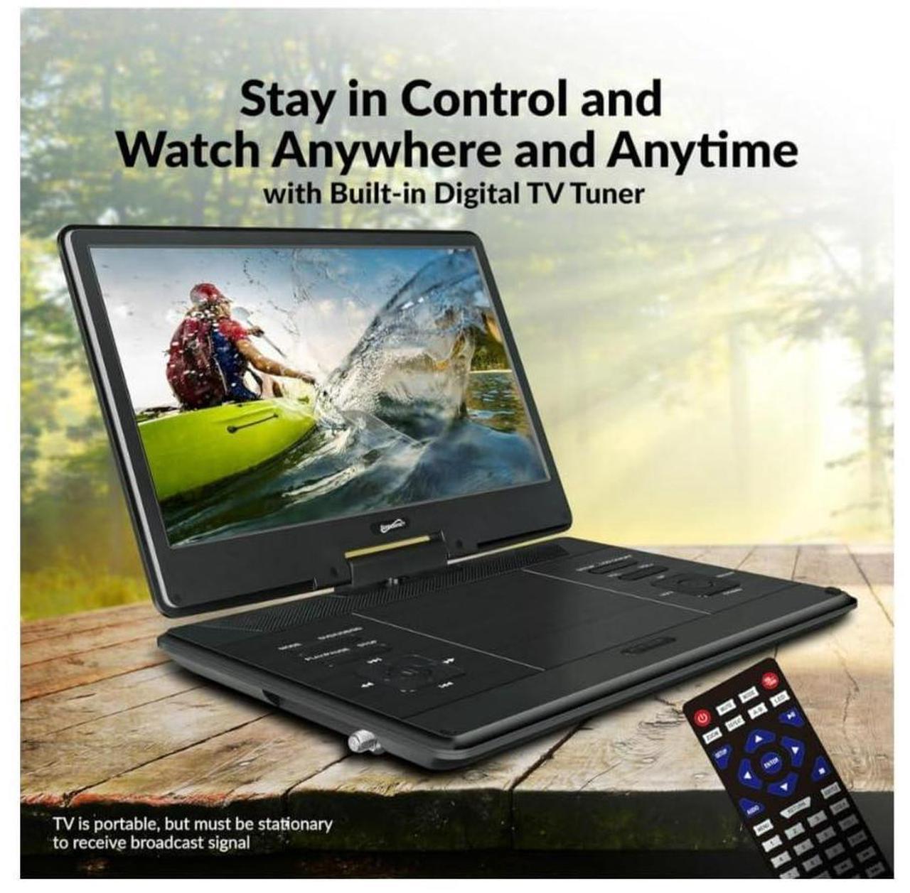 Alt view image 14 of 14 - Supersonic SC-2514, 14" Portable DVD Player with Built-in Hybrid TV Tuners, AC/DC, LED SC-2514