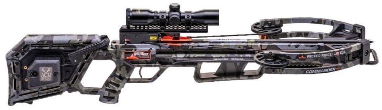 Main image of TenPoint Wicked Ridge Commander M1 Lightweight and Compact Profile Crossbow with ACUdraw and Fully Coated 4x Multi-Line Scope (Peak Camo)