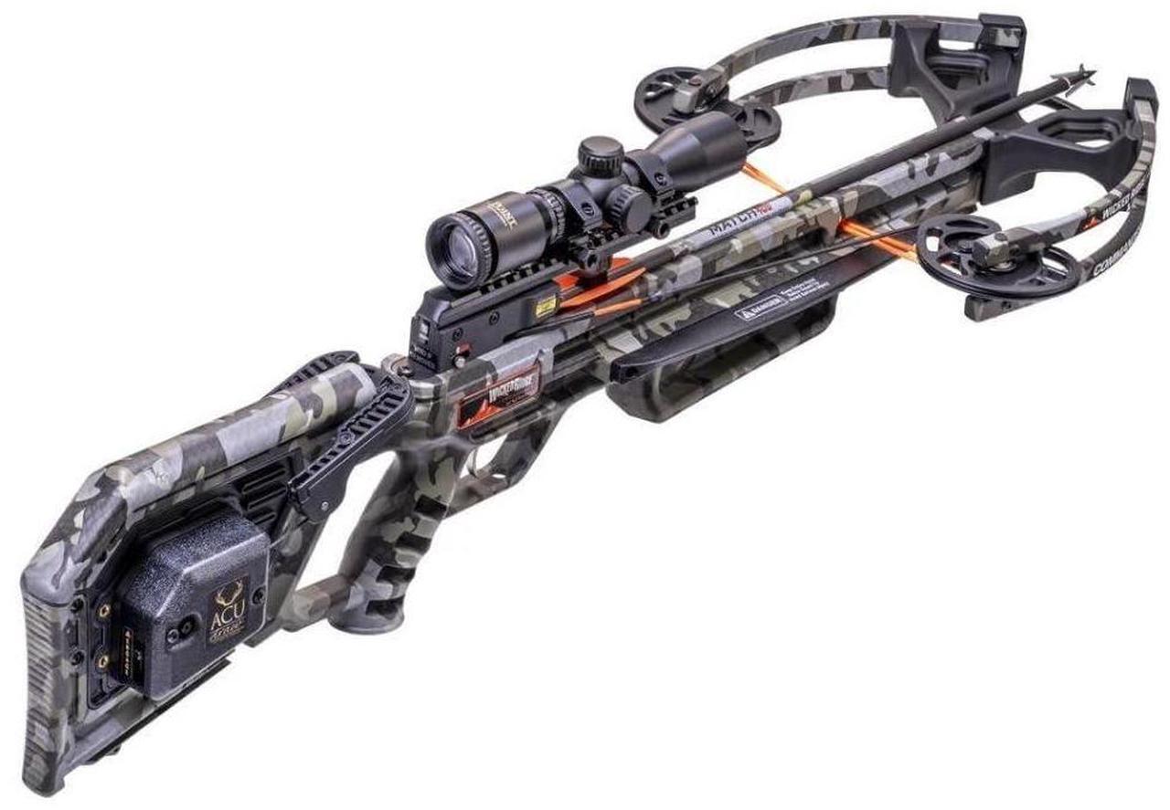 Alt view image 3 of 7 - TenPoint Wicked Ridge Commander M1 Lightweight and Compact Profile Crossbow with ACUdraw and Fully Coated 4x Multi-Line Scope (Peak Camo)