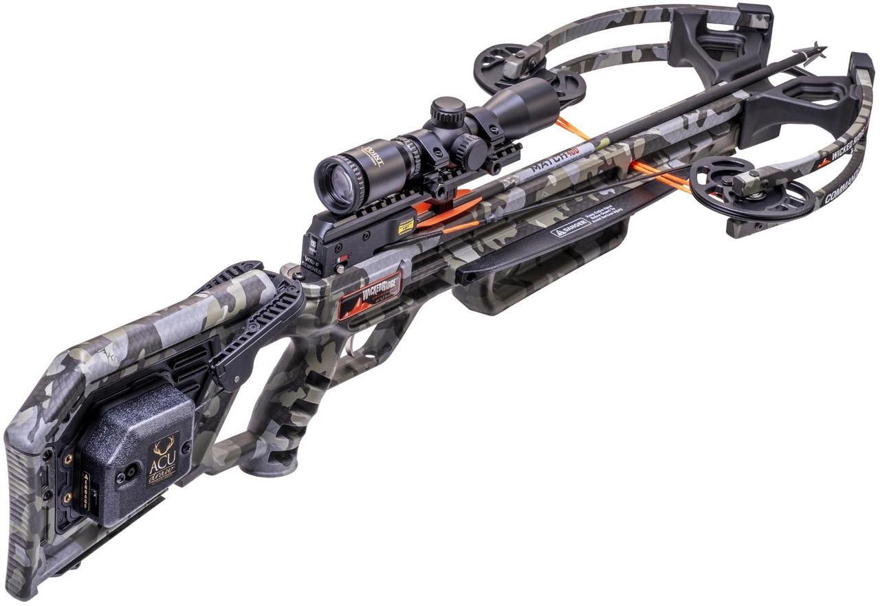 Alt view image 6 of 7 - TenPoint Wicked Ridge Commander M1 Lightweight and Compact Profile Crossbow with ACUdraw and Fully Coated 4x Multi-Line Scope (Peak Camo)