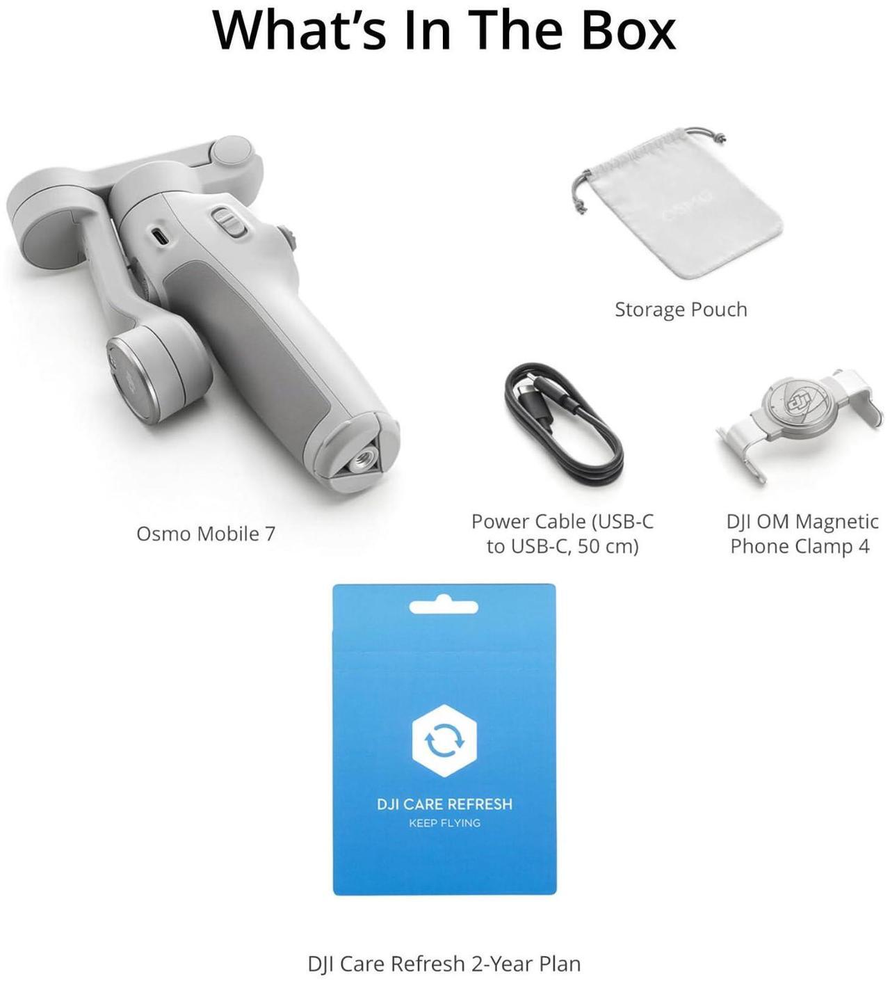Alt view image 7 of 7 - DJI Osmo Mobile 7 Bundle with Care Refresh 2-Year Plan Card