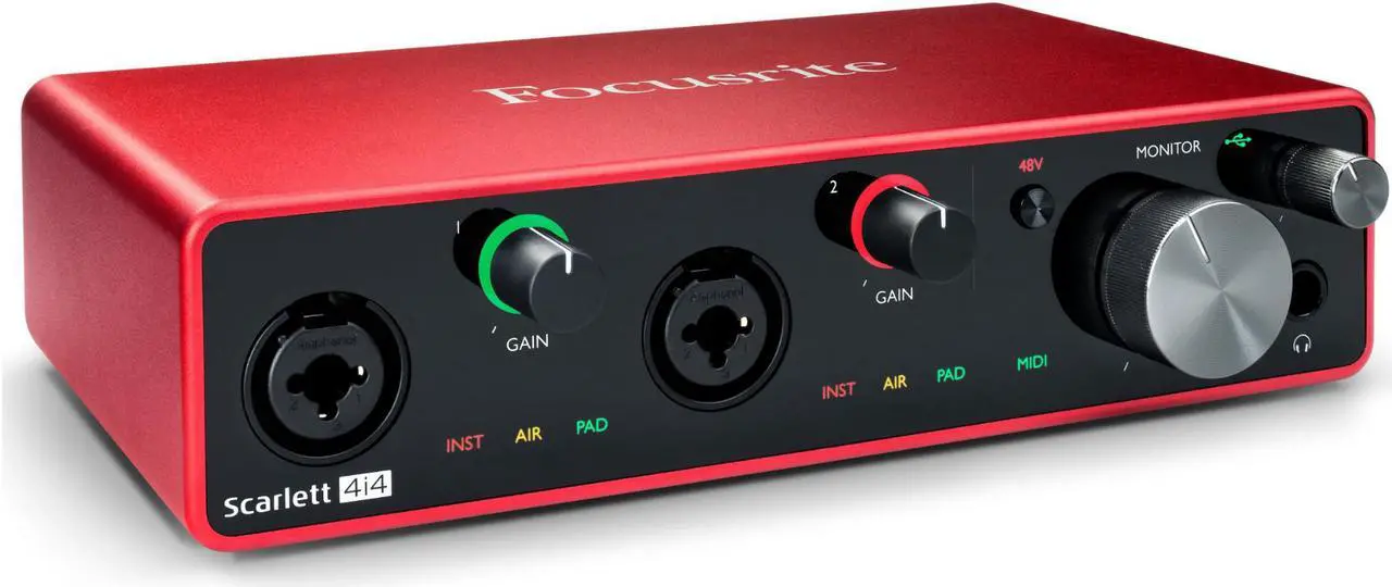 Alt view image 3 of 13 - Focusrite Scarlett 4i4 3rd Generation Audio Interface