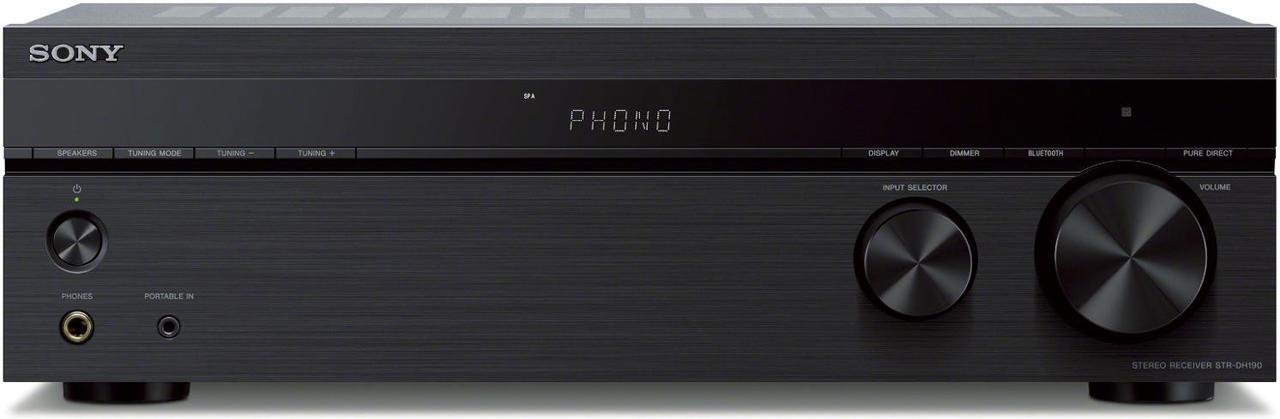 Alt view image 4 of 7 - Sony STRDH190 2-ch Stereo Receiver with Phono Inputs and Bluetooth bundle