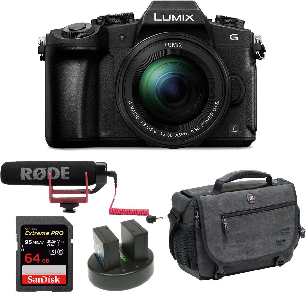 Main image of Panasonic LUMIX G85 Mirrorless Camera with 12-60mm Lens & 64GB Accessory Bundle