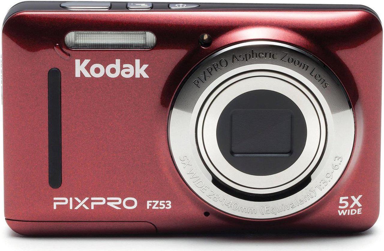 Alt view image 3 of 8 - Kodak PIXPRO Friendly Zoom FZ53 (Red) w/ 32GB SD Card & Case Bundle