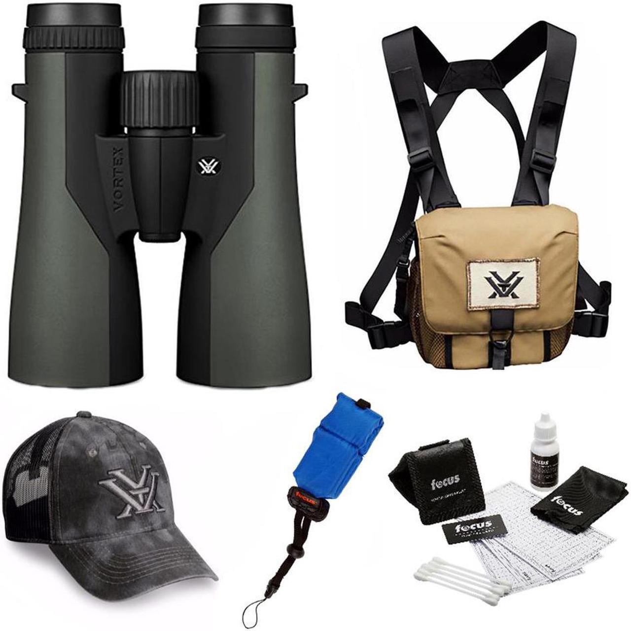 Main image of Vortex 10x50 Crossfire Binoculars +  Glasspak Harness Kit