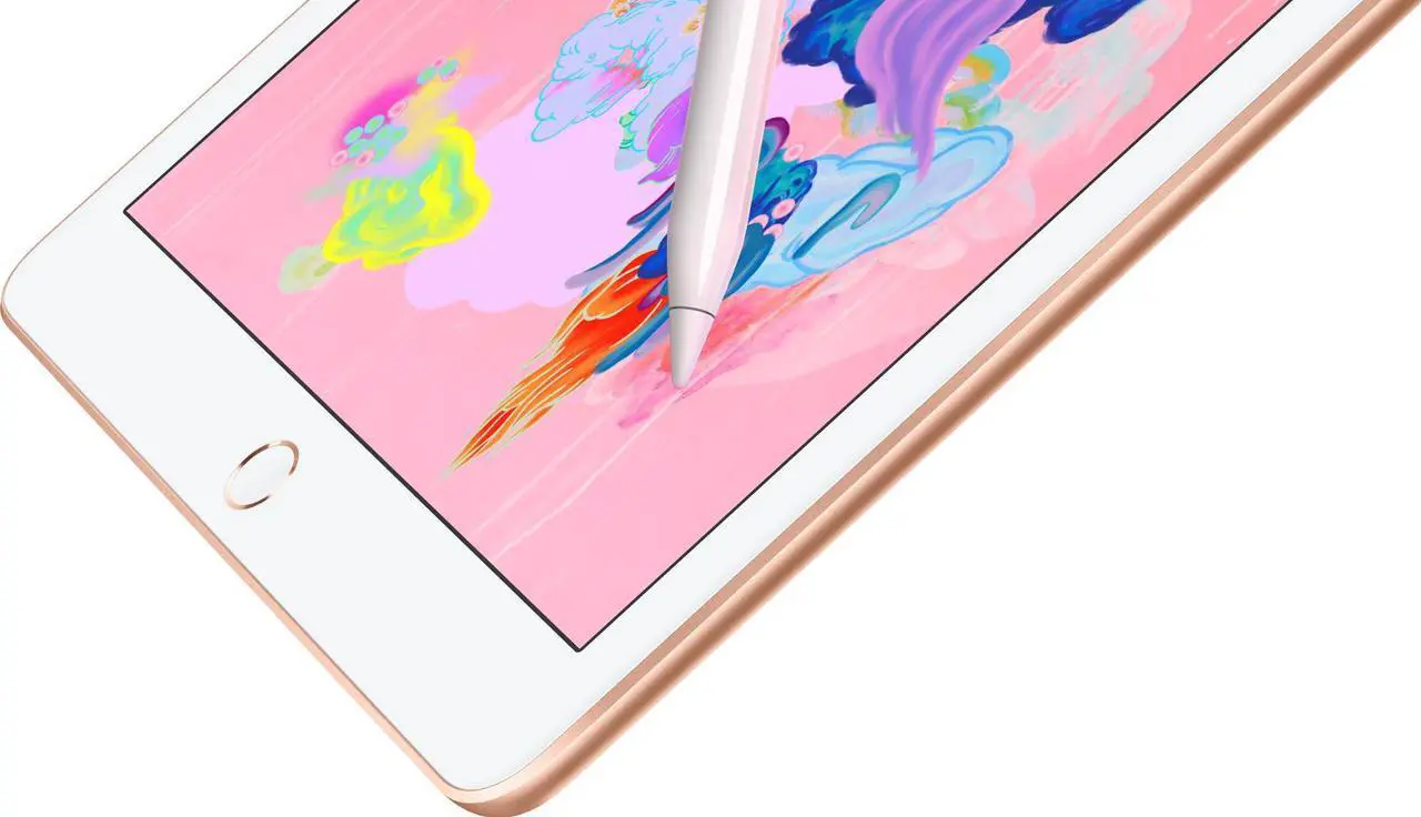 Alt view image 3 of 19 - Apple iPad 2018 9.7" Tablet (6th Generation, 128GB, Wi-Fi Only, Gold)