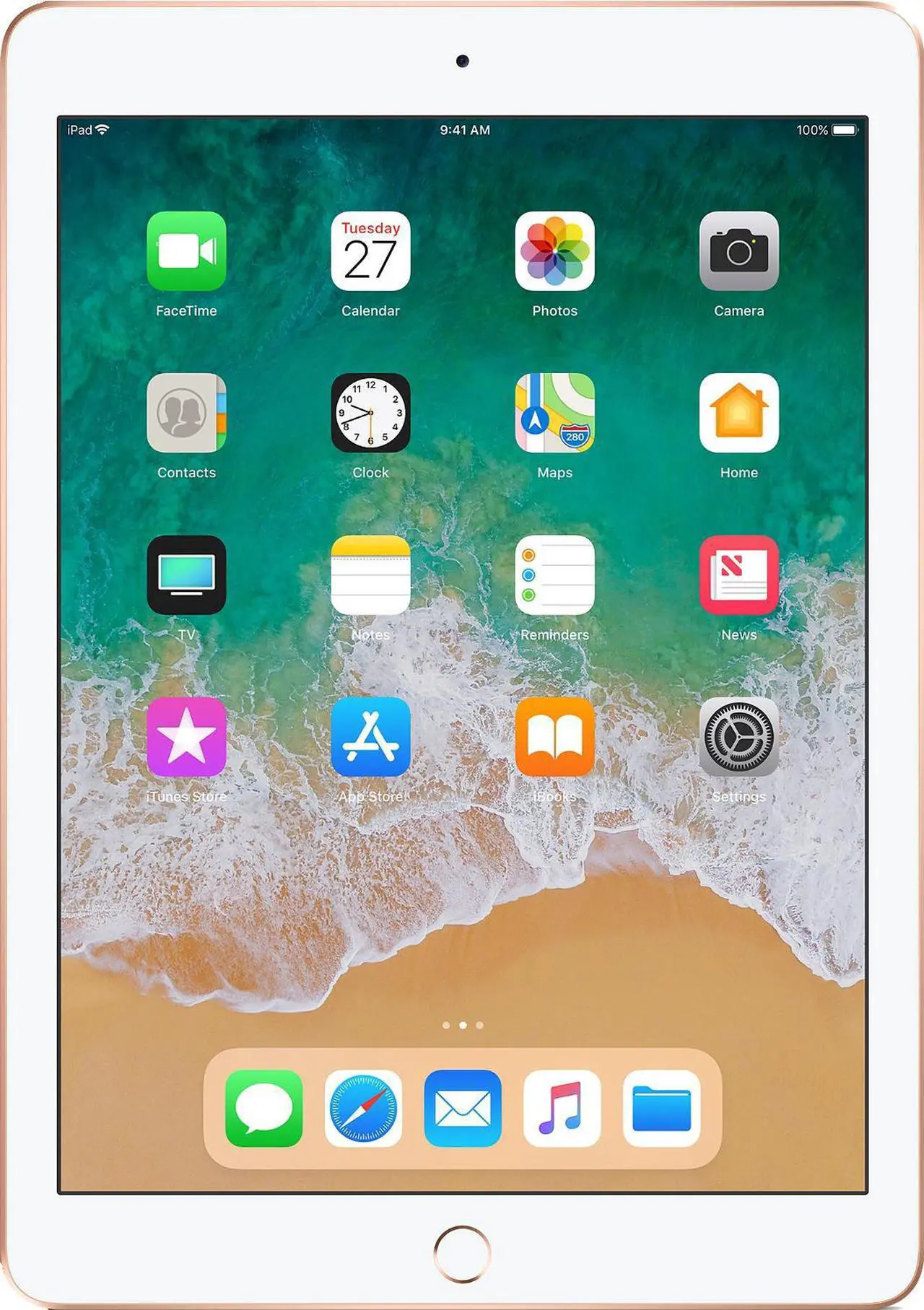Alt view image 2 of 19 - Apple iPad 2018 9.7" Tablet (6th Generation, 128GB, Wi-Fi Only, Gold)