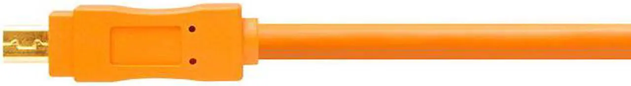 Alt view image 3 of 7 - Tether Tools TetherPro 15' USB 2.0 Type-A Male to Mini-B Male 8-Pin Cable, Orange