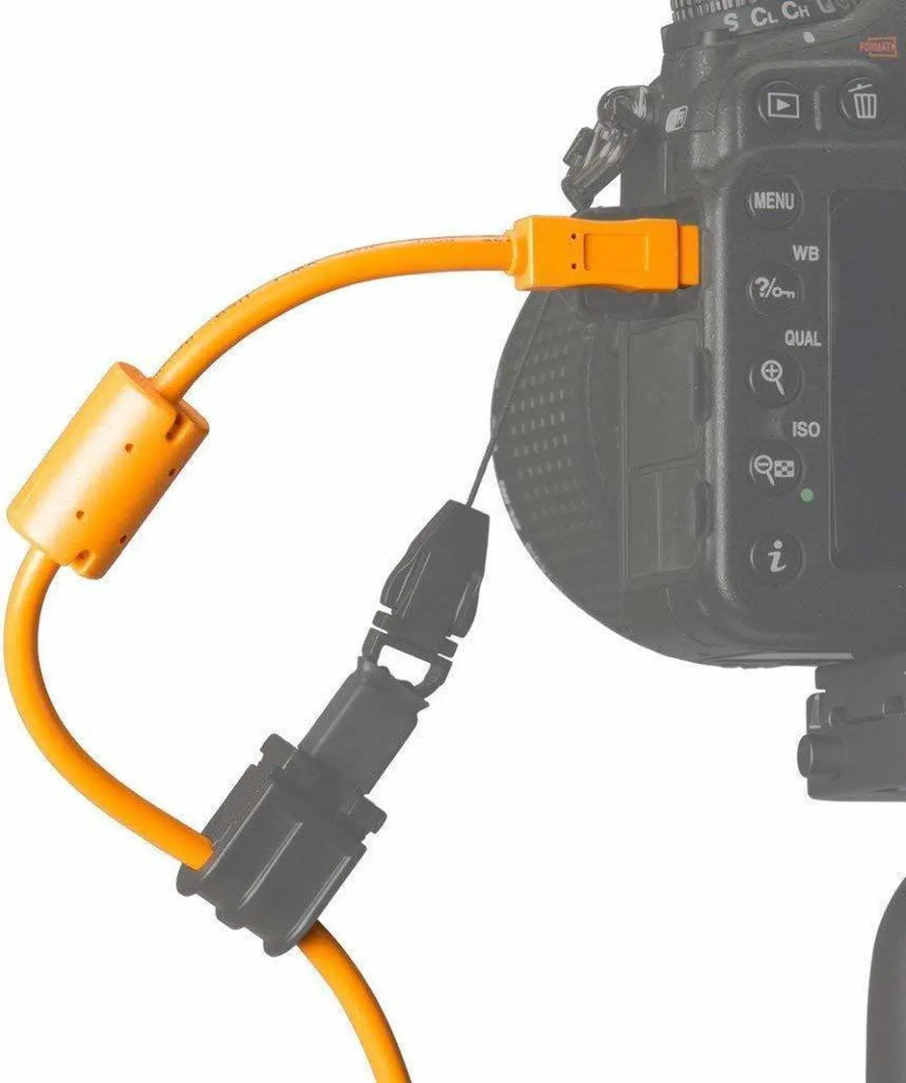 Alt view image 4 of 7 - Tether Tools TetherPro 15' USB 2.0 Type-A Male to Mini-B Male 8-Pin Cable, Orange