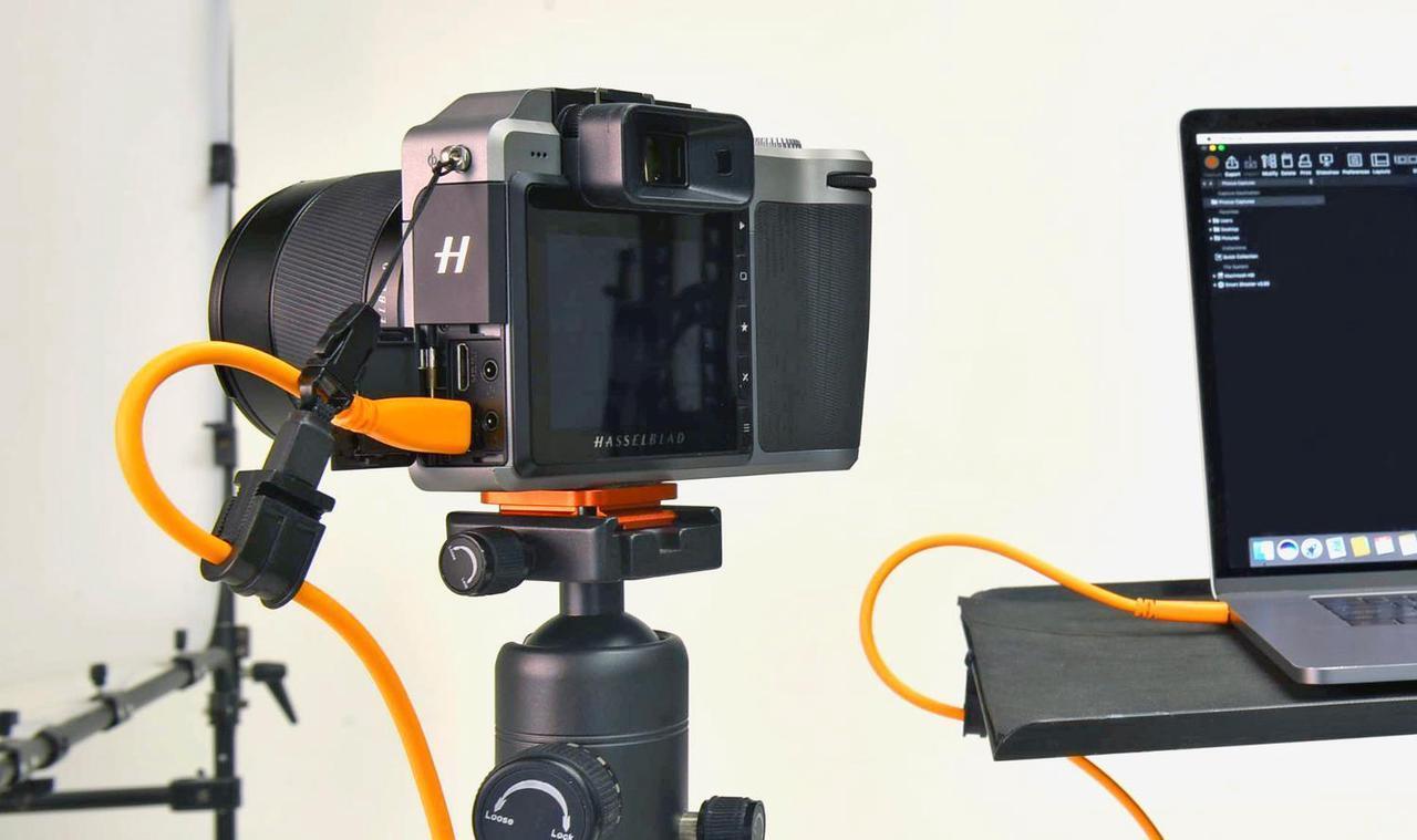 Alt view image 5 of 11 - Tether Tools TetherPro USB-C to USB-C Cable, 15', Orange #CUC15-ORG