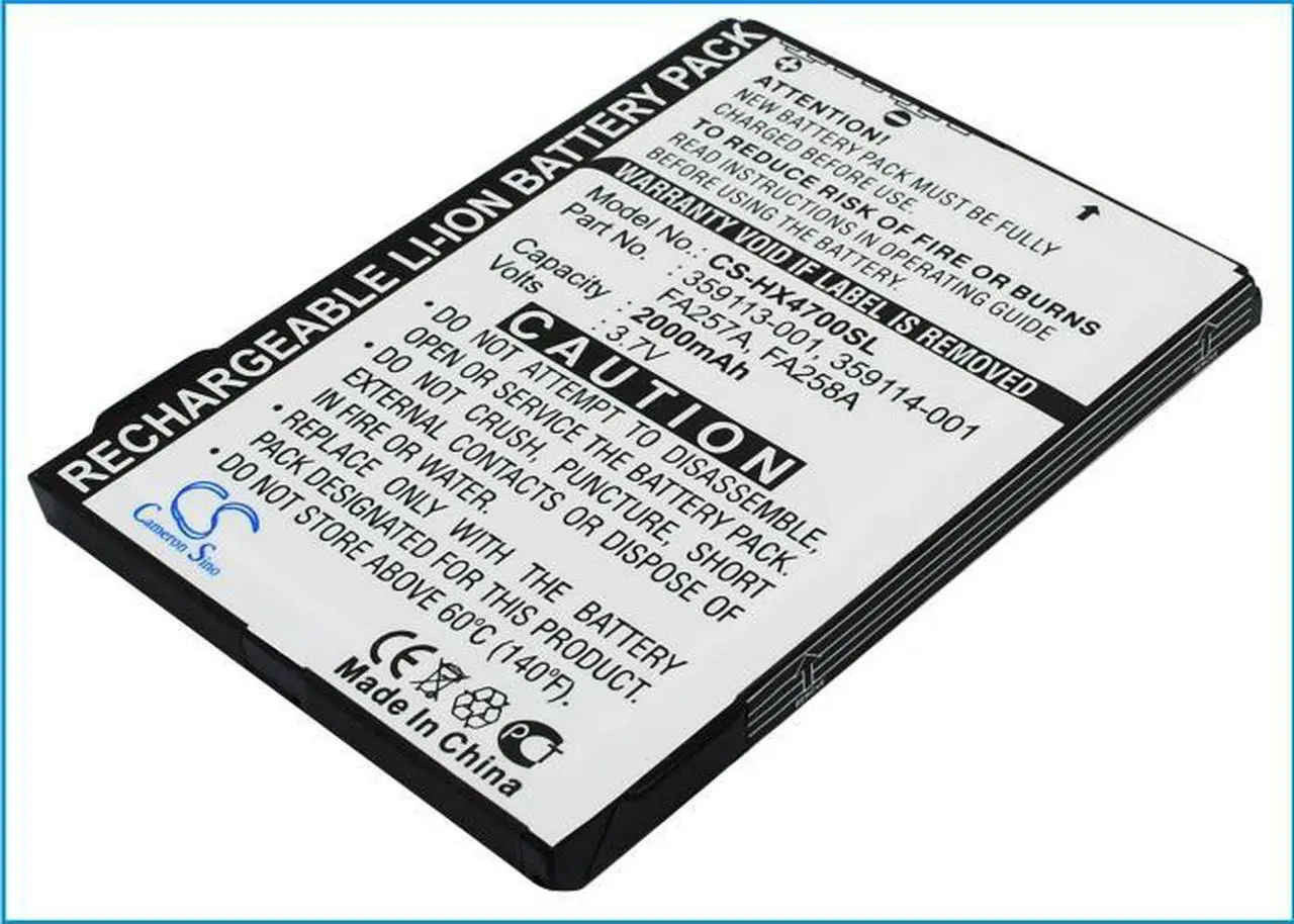Alt view image 2 of 9 - Battery for HP iPAQ HX4700, iPAQ HX4715, iPAQ HX4705, iPAQ HX4800