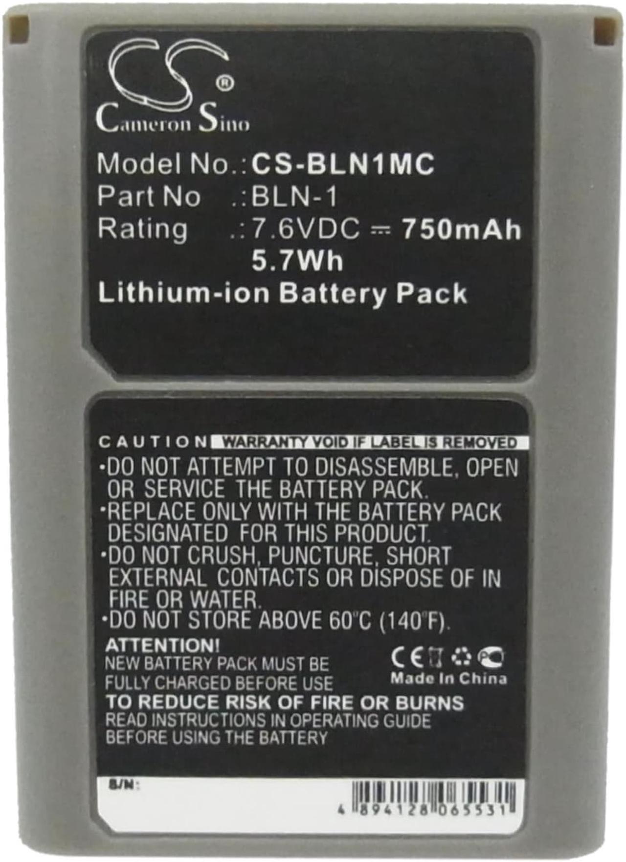 Alt view image 5 of 5 - Battery for Olympus EM1 II E-M1 EM5 E-M5 OM-D BLN-1 Camera CS-BLN1MC 7.6v 750mAh