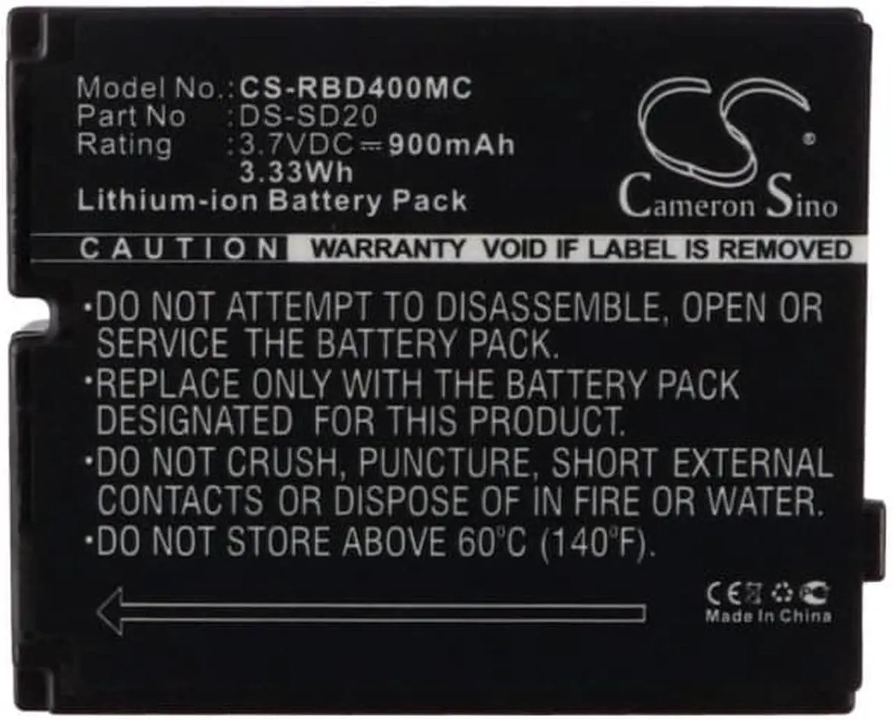 Alt view image 5 of 6 - Battery for Rollei 3S 4S 5S 95287 SD20F SD21 AEE MagiCam SD20 SD22 SD23 SD30