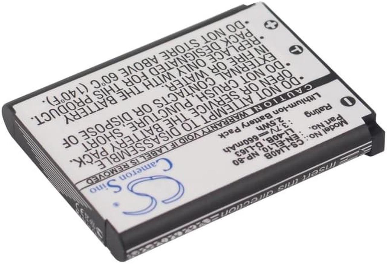 Alt view image 2 of 5 - Battery for NIKON EN-EL10 Olympus LI-40B LI-42B Casio NP-80 NP-82 Pentax D-LI63