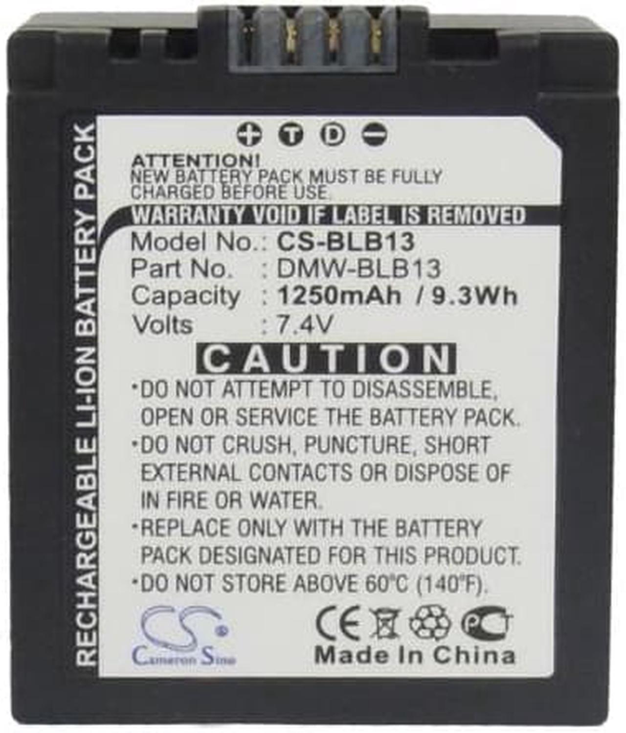 Alt view image 5 of 5 - Battery for Panasonic DMC-G1 DMC-GF1 DMC-GH1 DMW-BLB13 DMW-BLB13E DMW-BLB13PP