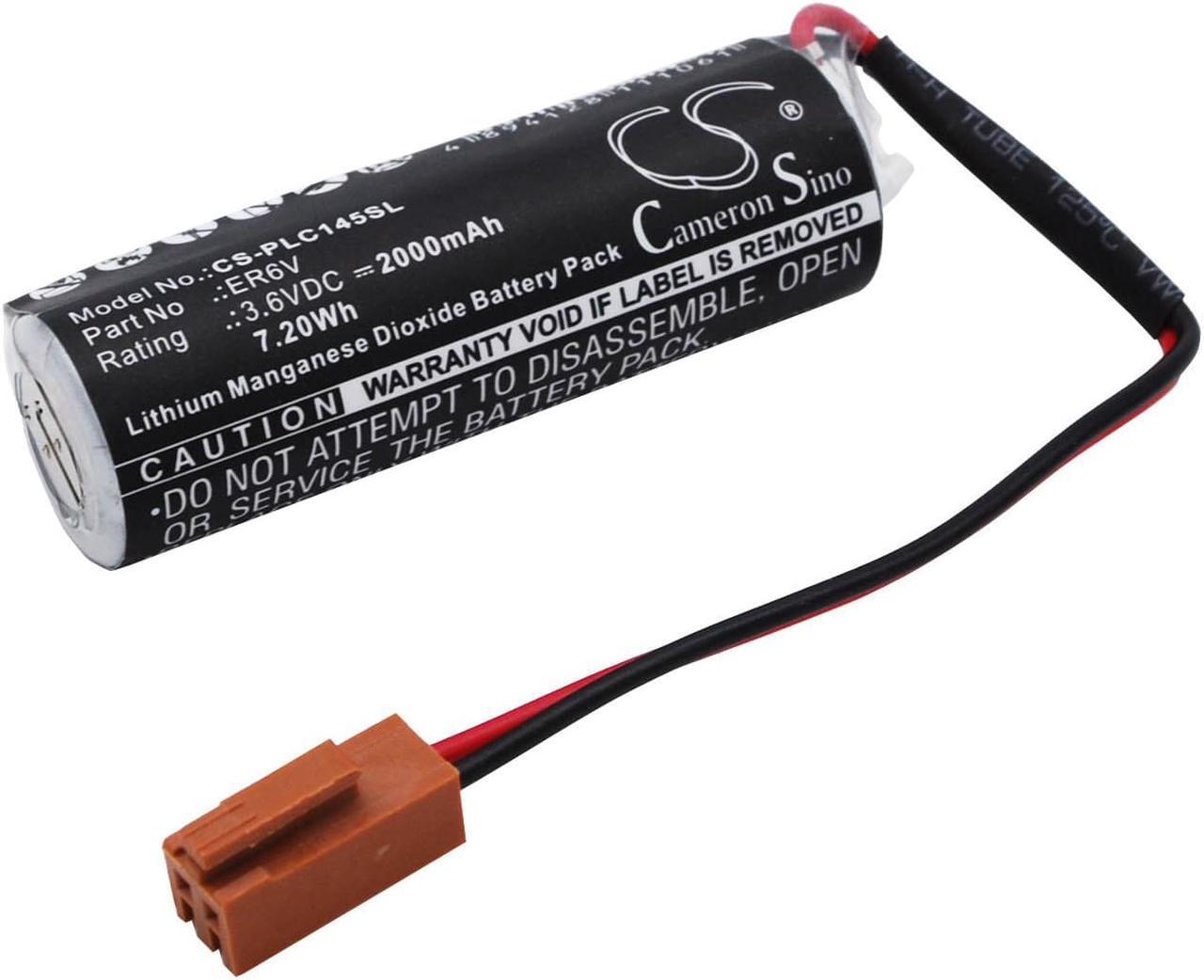 Main image of Battery for Mitsubishi ER6V C4 Toshiba ER14500 CS-PLC145SL 2000mAh Brown Plug