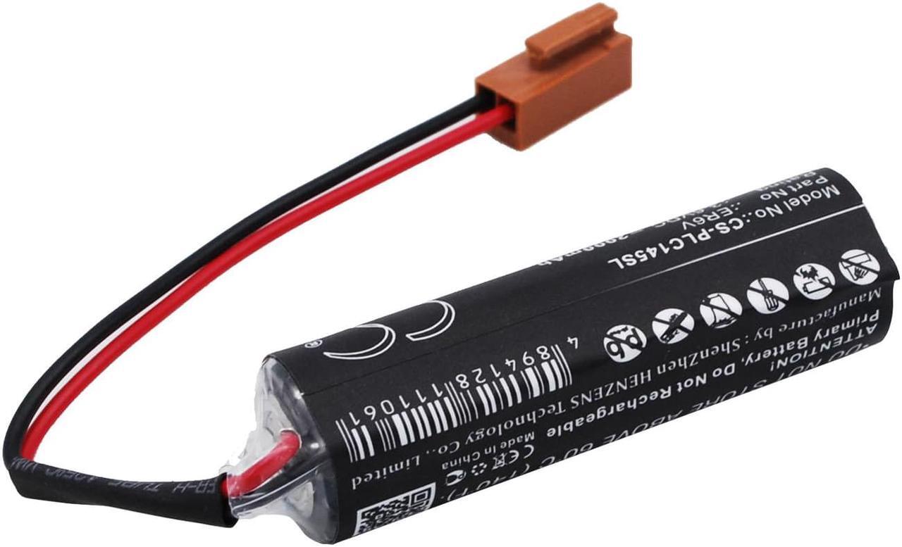 Alt view image 2 of 6 - Battery for Mitsubishi ER6V C4 Toshiba ER14500 CS-PLC145SL 2000mAh Brown Plug