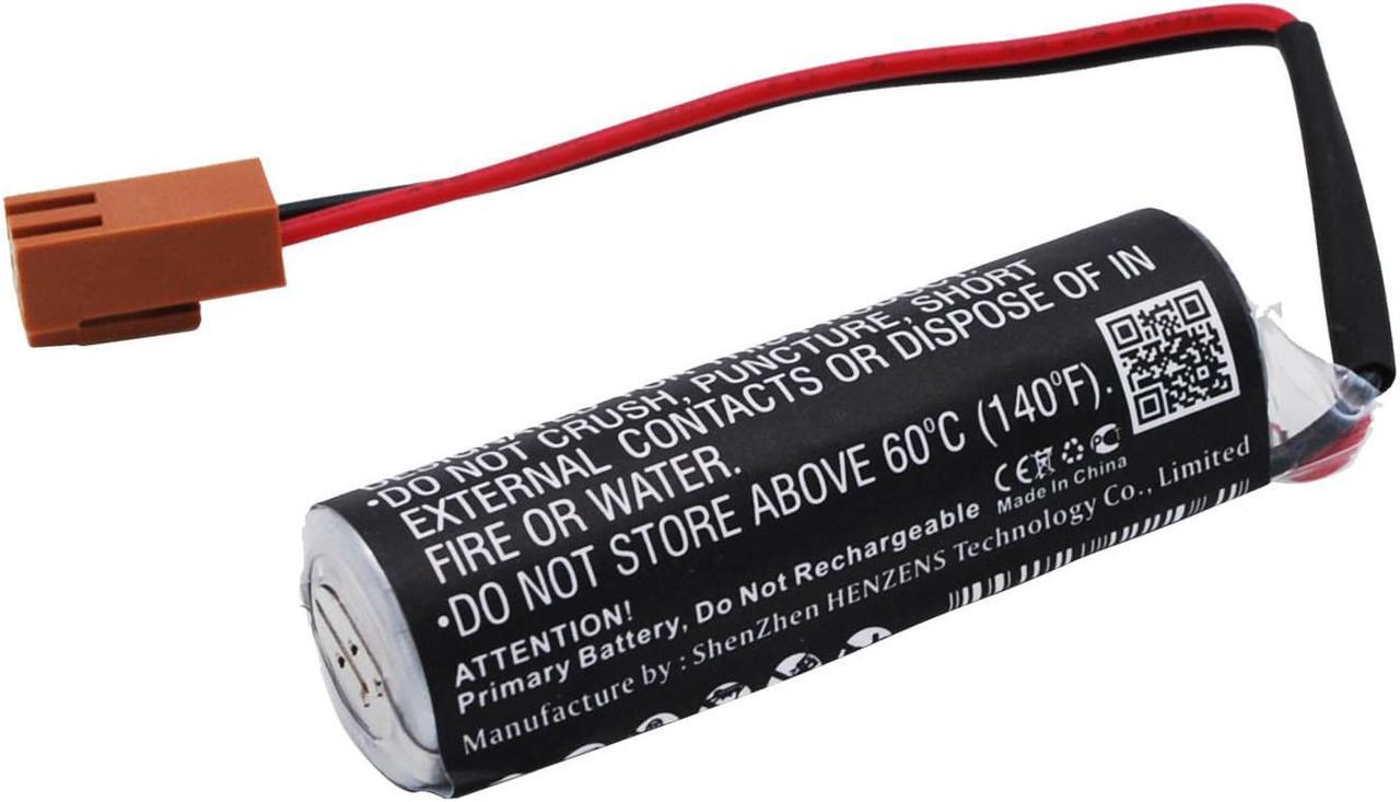 Alt view image 4 of 6 - Battery for Mitsubishi ER6V C4 Toshiba ER14500 CS-PLC145SL 2000mAh Brown Plug