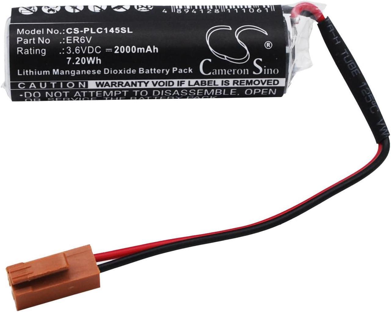 Alt view image 5 of 6 - Battery for Mitsubishi ER6V C4 Toshiba ER14500 CS-PLC145SL 2000mAh Brown Plug