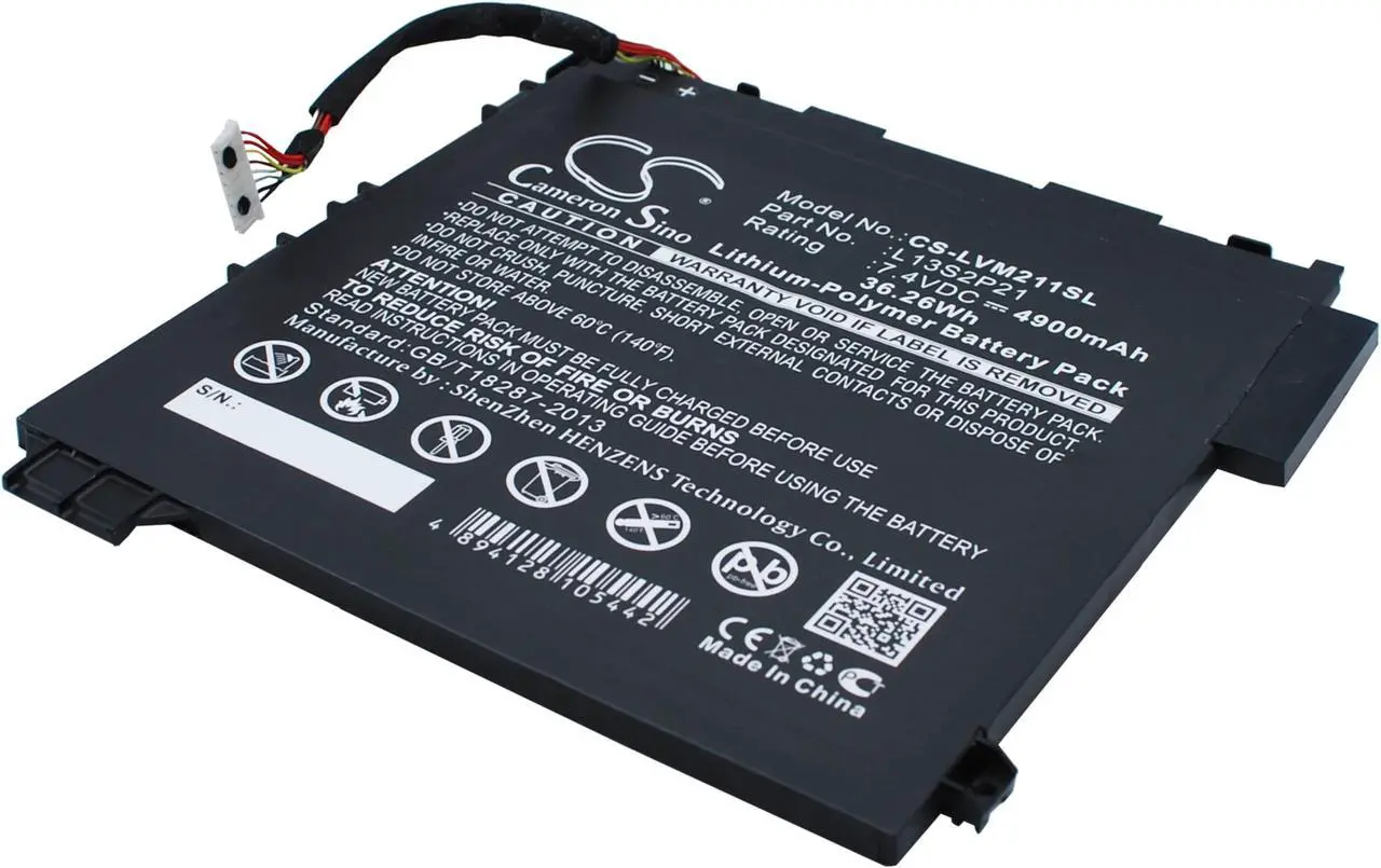 Alt view image 3 of 6 - Battery for Lenovo Ideatab Miix 2 11 MIIX 211-TAB L13M2P23 L13S2P21 CS-LVM211SL