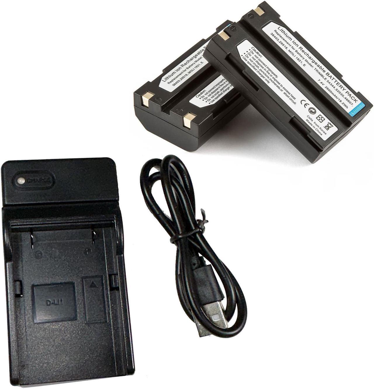 Main image of USB Battery Charger for Trimble R4 R6 R7 R8 52030 29518 EI-2000 +2 Batteries kit