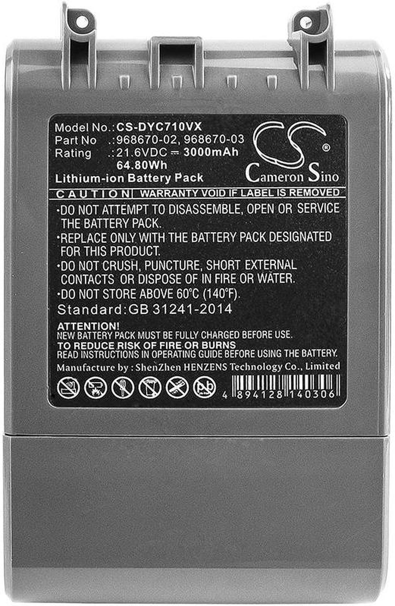 Alt view image 5 of 5 - Battery for Dyson V7 Animal Motorhead Pro SV11 968670-02 968670-03 3000mAh