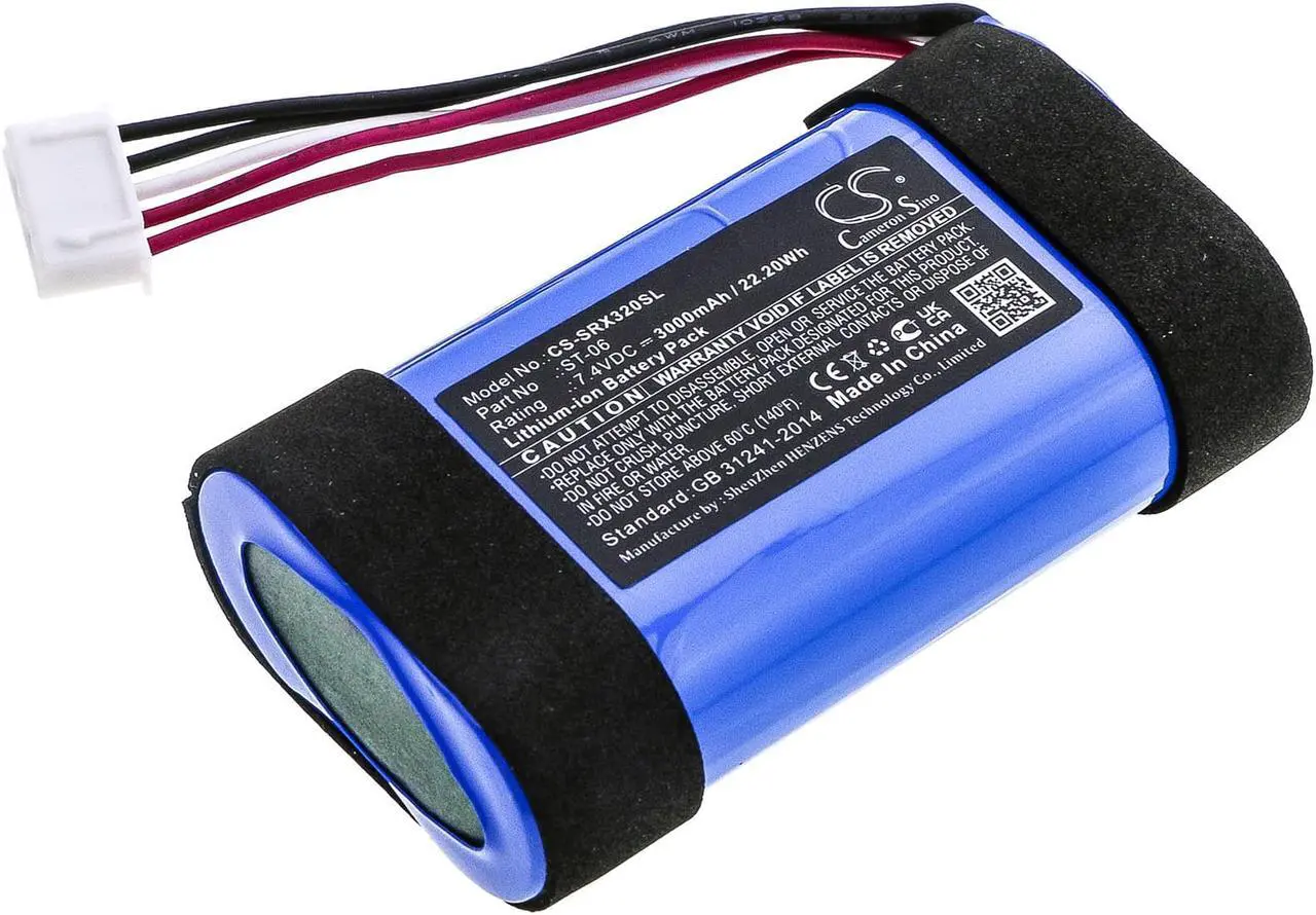 Main image of Battery for Sony SRS-XB31 ST-06 Bluetooth Speaker CS-SRX320SL 3000mAh 22.20Wh