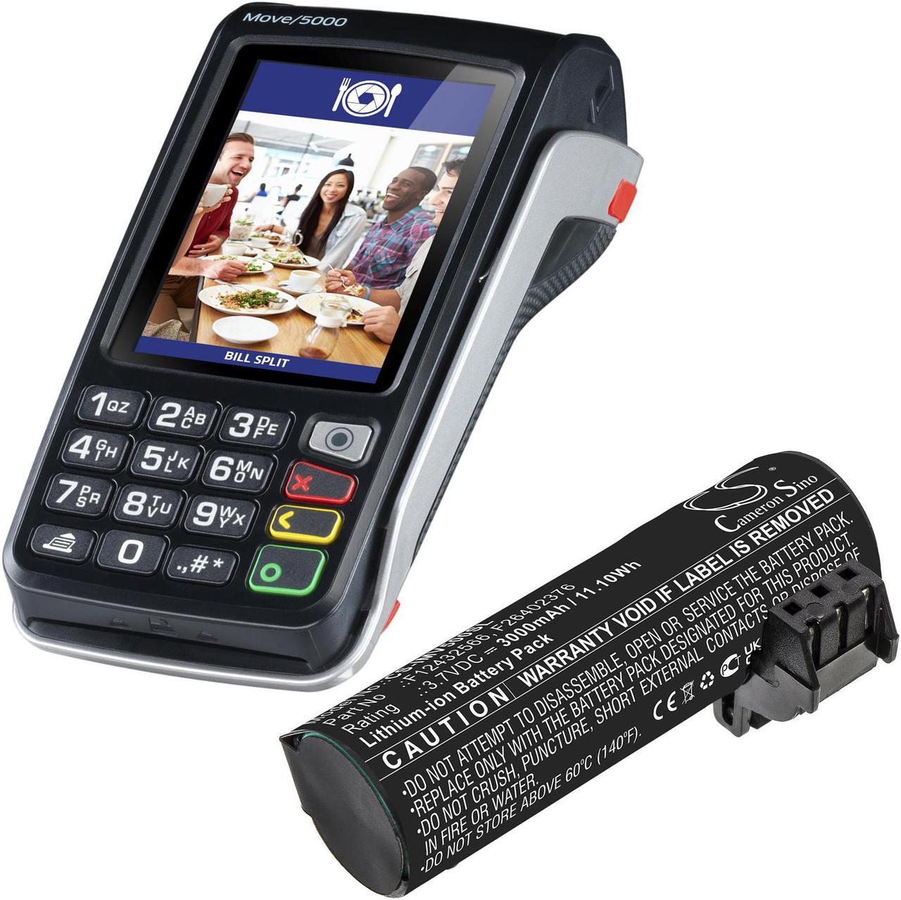 Alt view image 4 of 4 - Battery for Ingenico Move 5000 5000F 5000s F12432566 F26402376 CS-IMV500SL