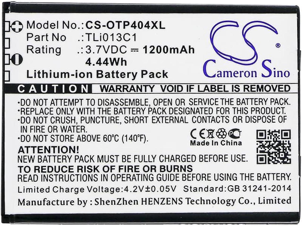 Alt view image 3 of 3 - Battery for Alcatel 4052C 4052R Go Flip V One Touch Cingular OT-4044C TLi013C1