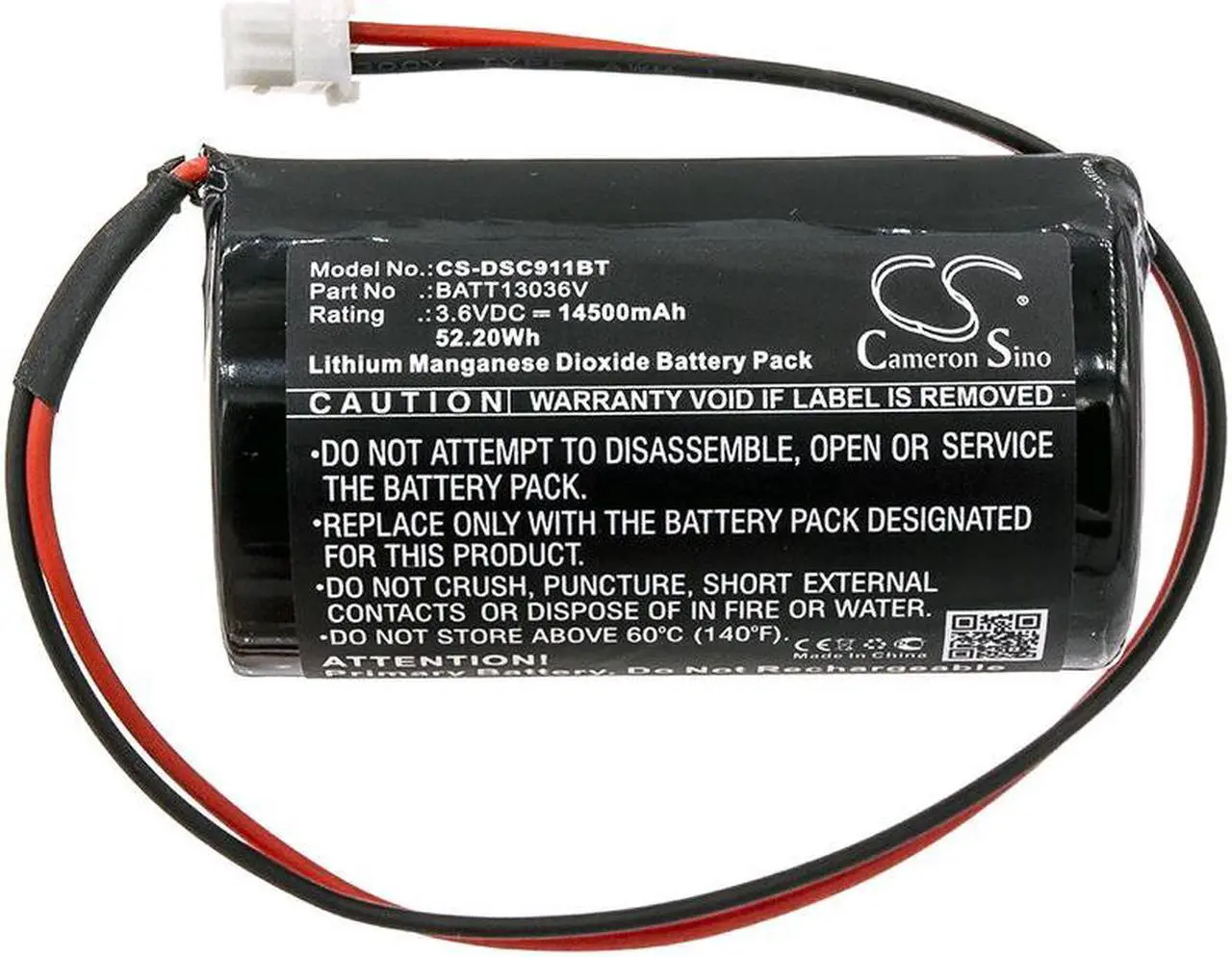 Alt view image 3 of 4 - Battery for DSC PGX901 PGX911 PowerG PG9911 PG9901 BATT13036V BATT-PGX901 Siren
