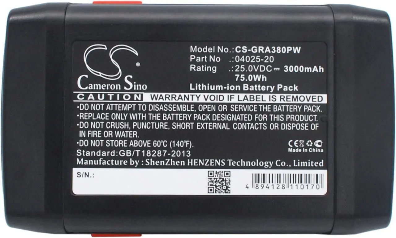 Cameron Sino Replacement Battery for Gardena 380 Li - Thumbnail 4
