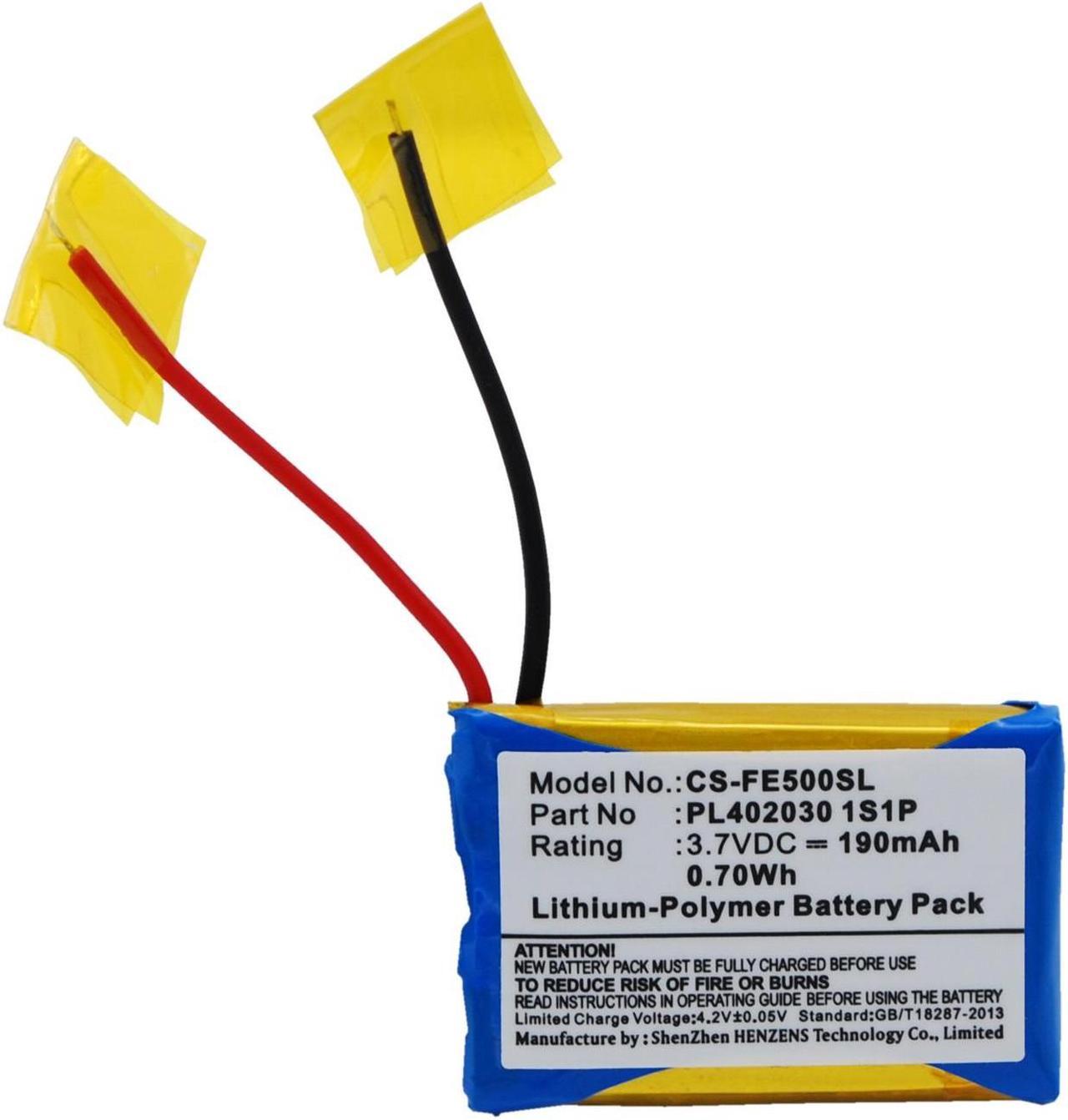 Main image of Battery for Fiio E3 E5 E6 PL402030 1S1P Portable Headphone Amplifier CS-FE500SL