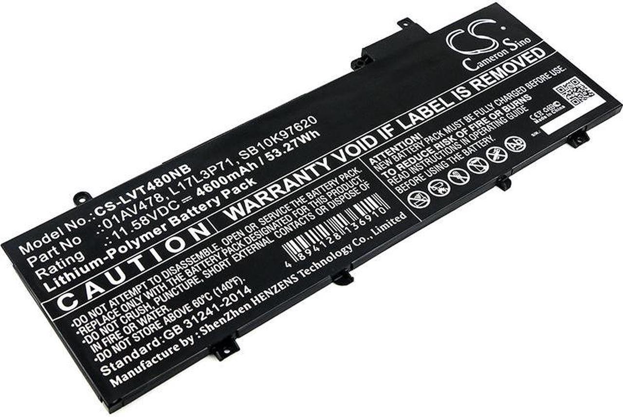 Main image of Battery for Lenovo ThinkPad T480s 01AV478 01AV479 L17L3P71 L17M3P71 SB10K97620