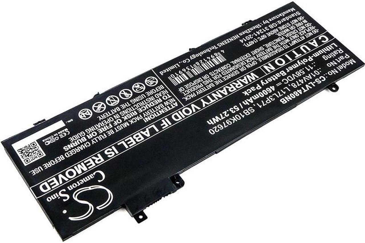 Alt view image 2 of 3 - Battery for Lenovo ThinkPad T480s 01AV478 01AV479 L17L3P71 L17M3P71 SB10K97620