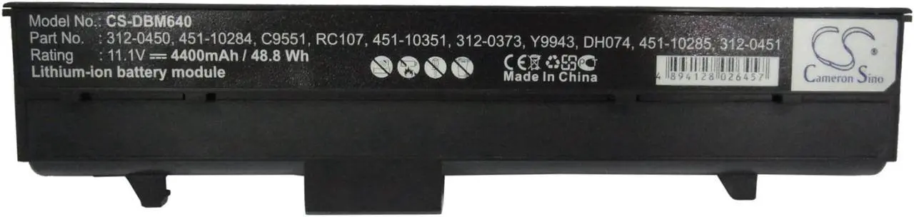 Alt view image 5 of 5 - Battery for DELL 630M PP19L XPS M140 Y9943 CC156 DC224 Y9948 312-0373 312-0451