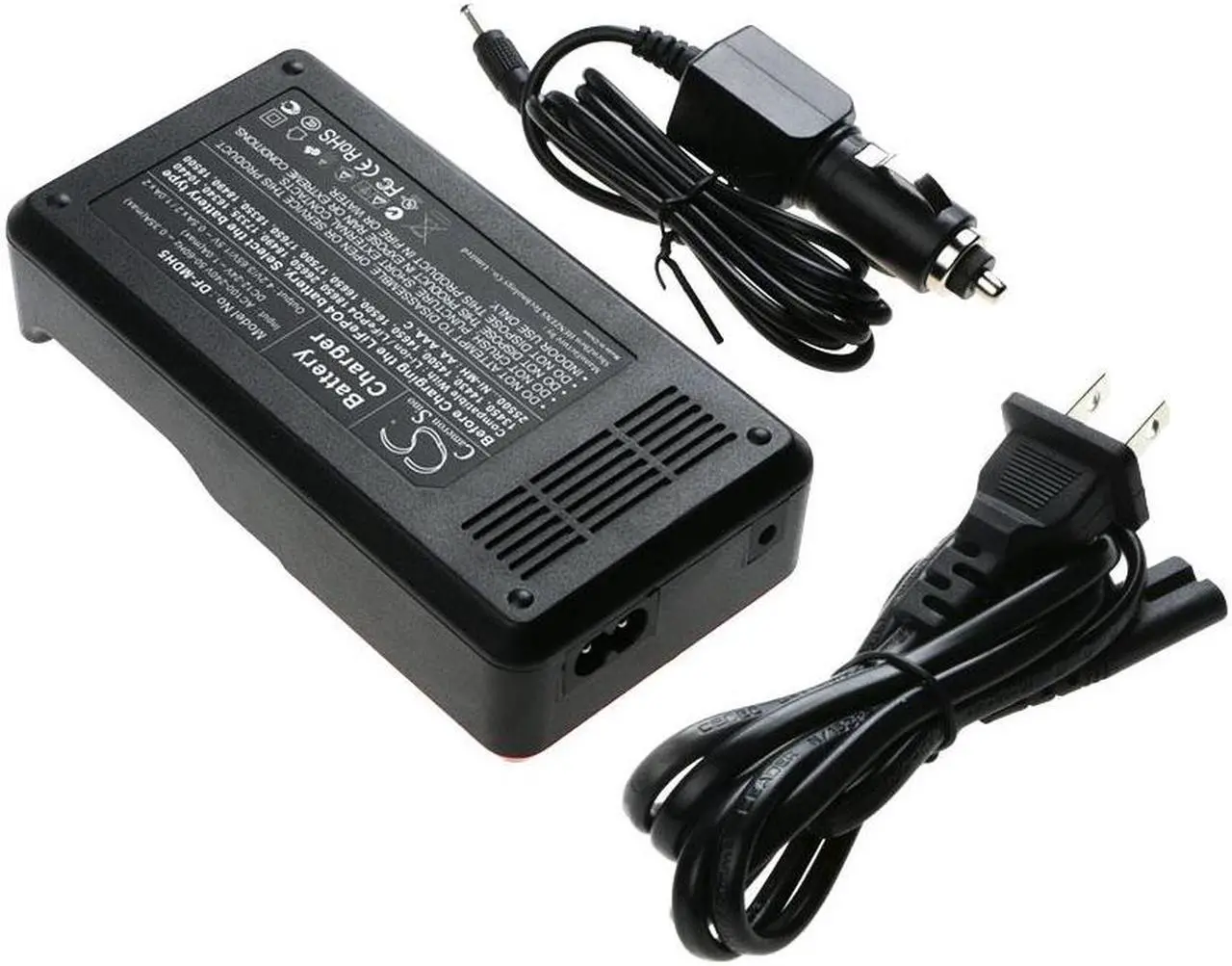 Alt view image 3 of 5 - Battery Charger for 10440 17500 18350 18500 25500 26650 AA AAA w/US AC&Car cord