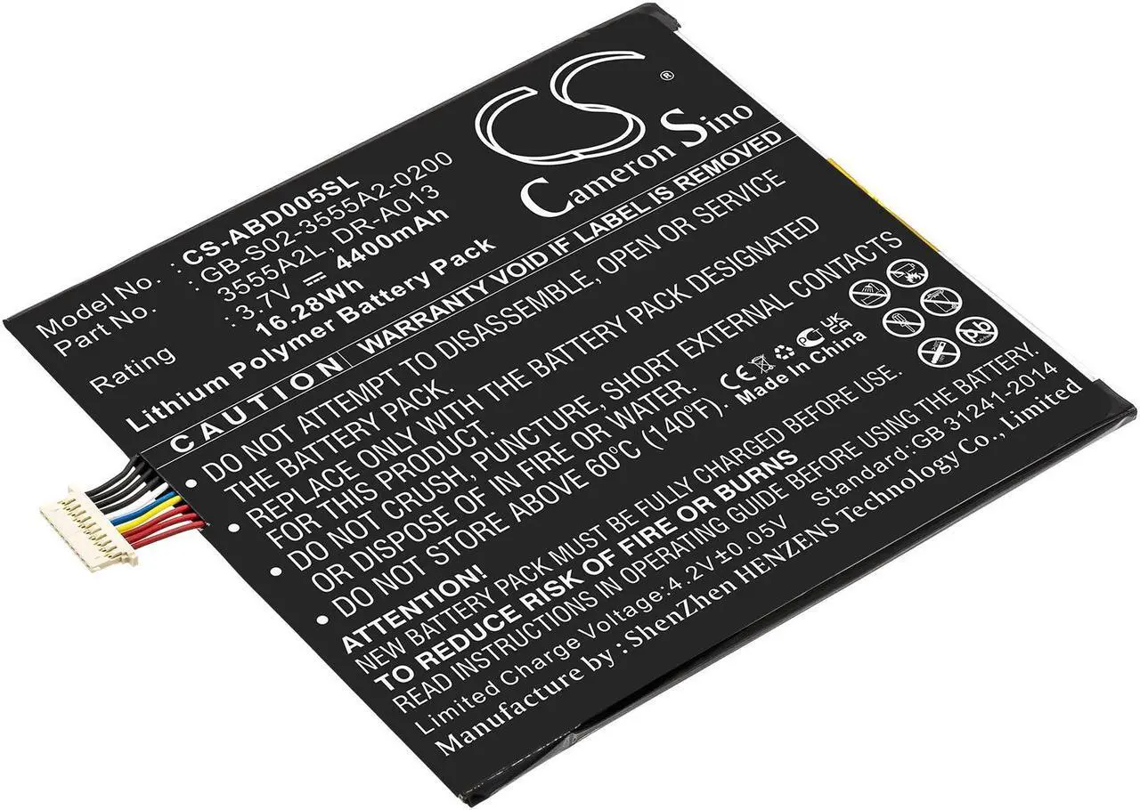 Alt view image 2 of 6 - 4400mAh GB-S02-3555A2-0200 Battery for Amazon Kindle Fire, D01400, S2012-002-D, 58-000015, S2012-002