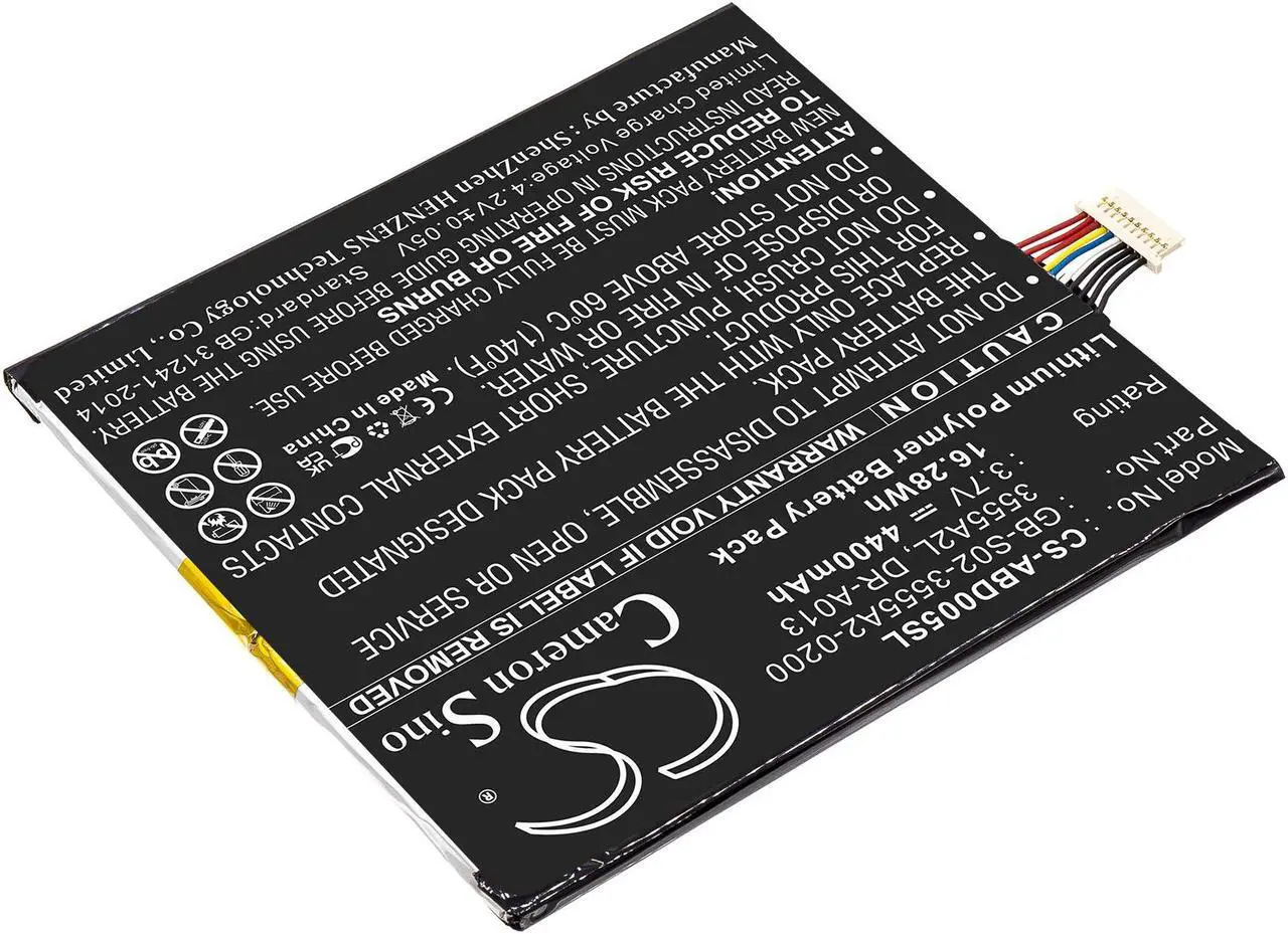 Alt view image 3 of 6 - 4400mAh GB-S02-3555A2-0200 Battery for Amazon Kindle Fire, D01400, S2012-002-D, 58-000015, S2012-002
