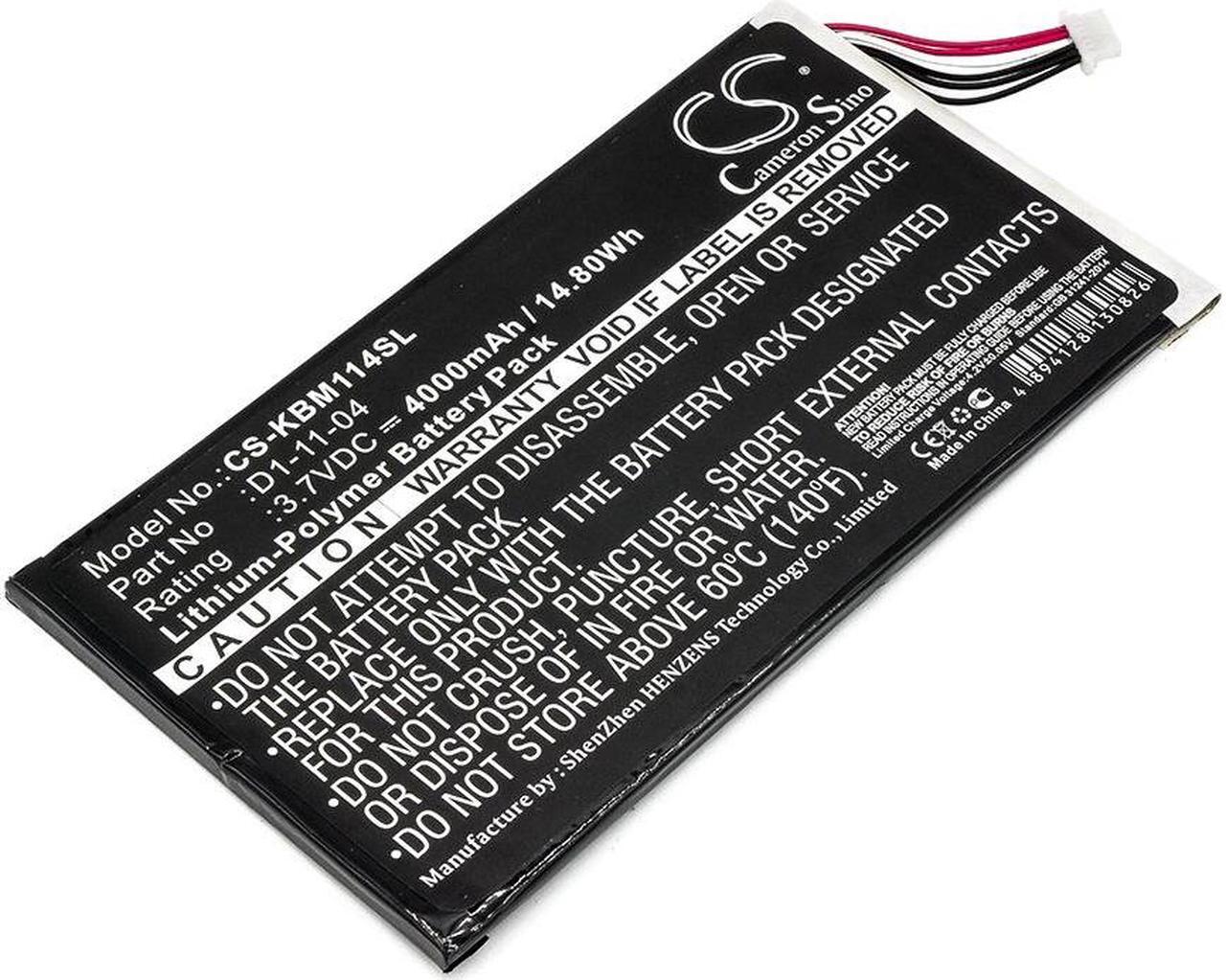 Main image of Battery for Kobo K080-KDN-B Vox D1-11-04 E-book E-reader CS-KBM114SL 4000mAh