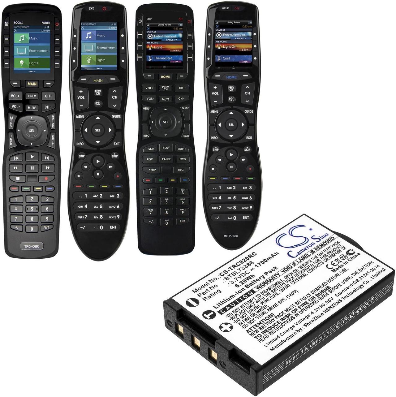 Alt view image 4 of 4 - Battery for URC MXHP-R500 MXHP-R700 R100 RM-2 TRC-1080 TRC-820 BTBL73386 Remote