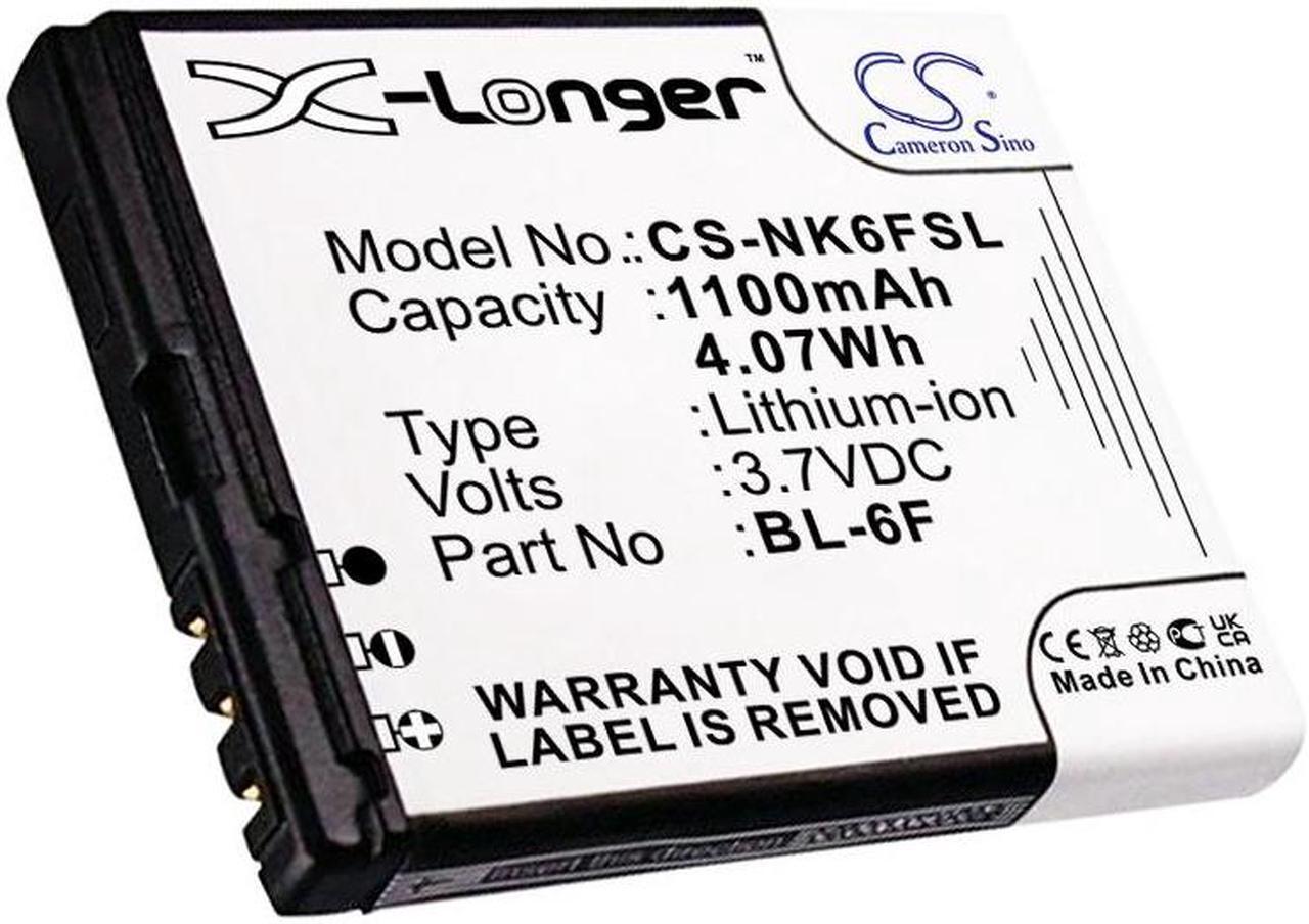 Alt view image 5 of 5 - Battery for BLU Cubo Nokia N78 N79 N95 8GB VIBO A688 N6F10T BL-6F CS-NK6FSL