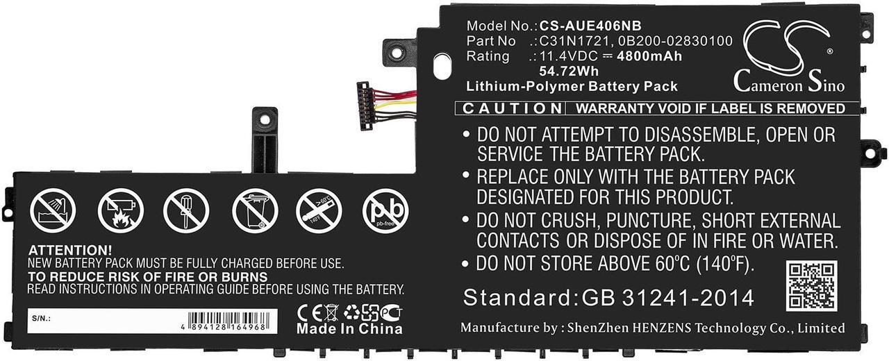 Alt view image 3 of 5 - Battery for Asus E406MA VivoBook E406SA L406SA L406MA 0B200-02830100 C31N1721