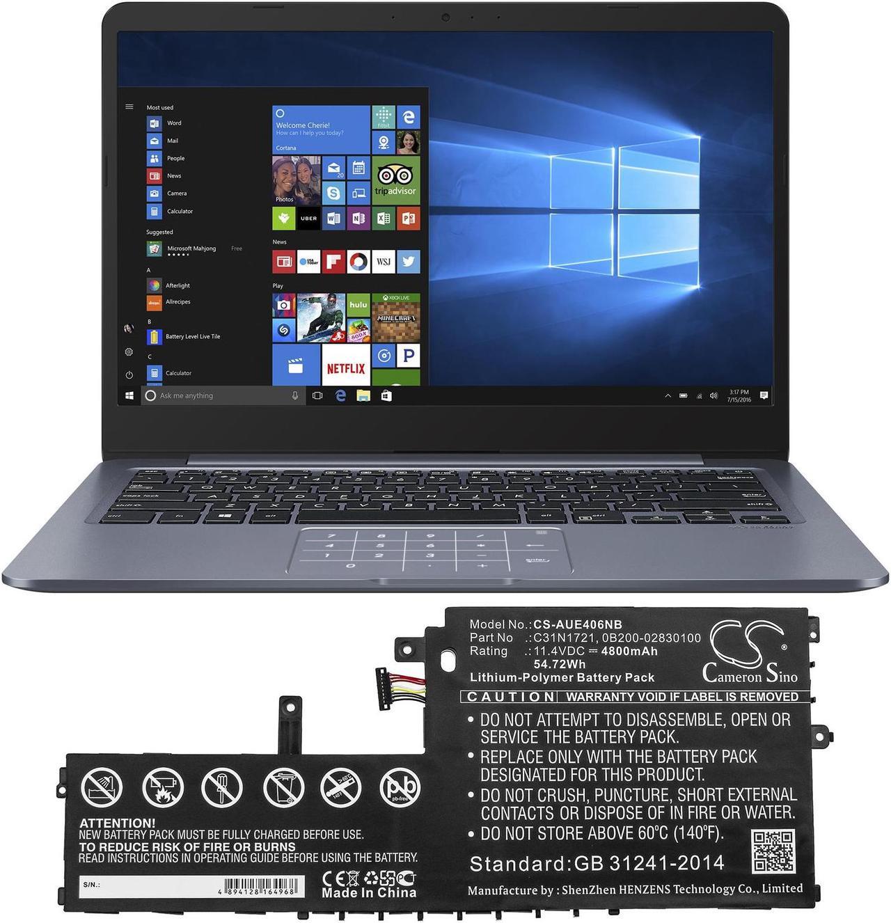 Alt view image 5 of 5 - Battery for Asus E406MA VivoBook E406SA L406SA L406MA 0B200-02830100 C31N1721