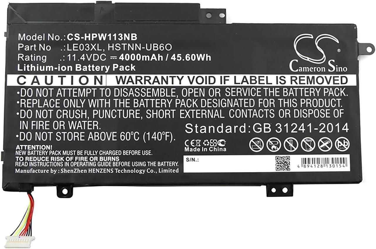 Alt view image 3 of 4 - Battery for HP Pavilion Envy x360 796356-005 HSTNN-UB6O LE03XL TPN-W113 TPN-W114