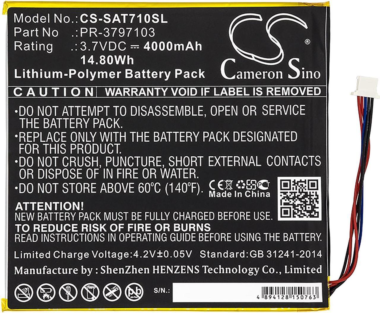 Alt view image 3 of 4 - Battery for Insignia Flex NS P08A7100 DigiLand DL8006 PR-3797103 CS-SAT710SL
