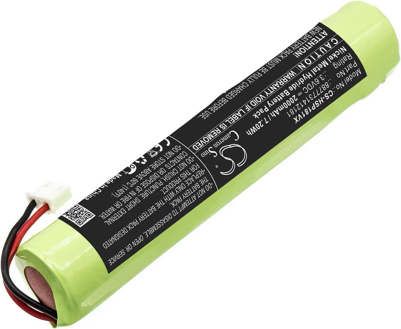 Alt view image 2 of 5 - Battery for Brush Cleaner Mop Hurricane Spin Scrubber 140127175457 CS-HSP181VX