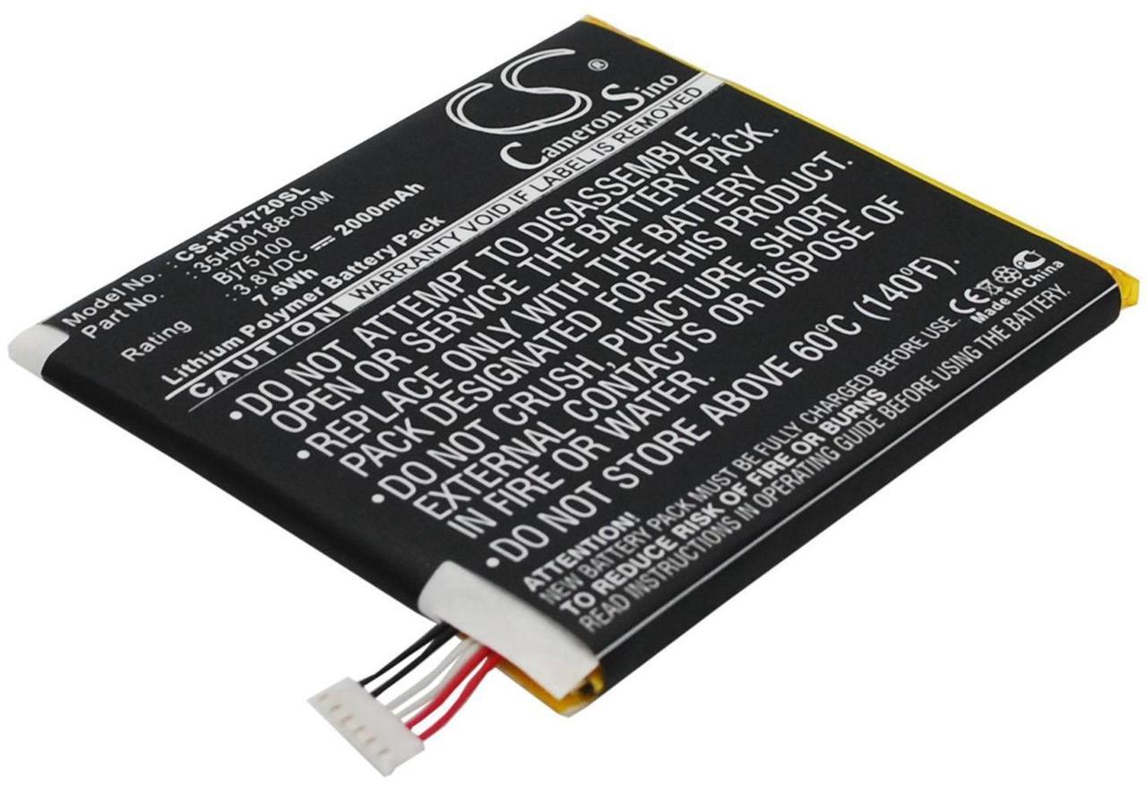 Alt view image 2 of 6 - Battery for HTC One XS 35H00188-00M 35H00188-00P 35H00191-00M BJ75100 BM35100