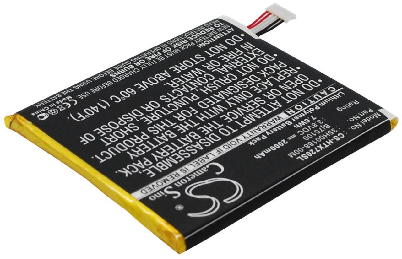 Alt view image 3 of 6 - Battery for HTC One XS 35H00188-00M 35H00188-00P 35H00191-00M BJ75100 BM35100