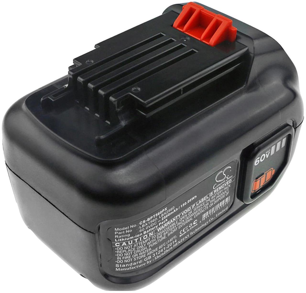 Main image of Battery for Black & Decker 60V CM2060C LHT360C LSW60 LSW60C LBX1560 LBX2560